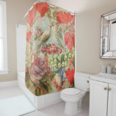 Tortelduifjes Antiek Hart Douchegordijn (In situ)