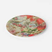 Tortelduifjes Antiek Hart Papieren Bordje (Gekanteld)