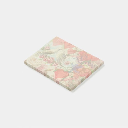 Tortelduifjes  Antiek Hart Post-it® Notes (Schuin)