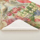 Tortelduifjes  Antiek Hart Sherpa Deken (3/4)