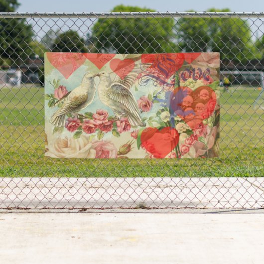 Tortelduifjes Antiek Hart Spandoek (Insitu)