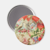 Tortelduifjes antiek hartliefde magneet (Voorkant / Achterkant)