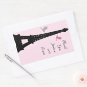 Tortelduifjes Bedankt Sticker (roze) (Envelop)