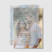 Tortelduifjes Bloemboog Roze bruiloft Vellum Uitnodigingen (Offset (Koppel))