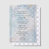 Tortelduifjes Bloemboog Roze bruiloft Vellum Uitnodigingen (Offset (Uitnodiging))