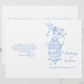Tortelduifjes blue Wedding Program (Voorkant / Achterkant)