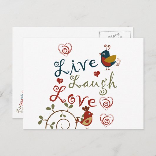 Tortelduifjes Briefkaart (Voorkant / Achterkant)