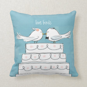 Tortelduifjes bruiloft Cake Bride & Groom Kiss Kussen