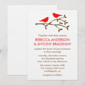 Tortelduifjes bruiloft kaart (Voorkant / Achterkant)