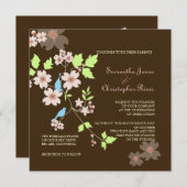 Tortelduifjes bruiloft kaart (Voorkant / Achterkant)