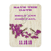 Tortelduifjes Cherry Blossom Save the Date Magneet (Verticaal)