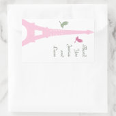 Tortelduifjes Dank u wel ticker Rechthoekige Sticker (Tas)