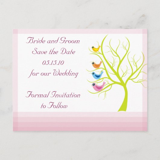 Tortelduifjes De datum Briefkaarten opslaan (Achterkant)