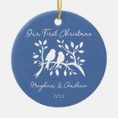 Tortelduifjes Eerste Kerstmis Ornament (Voorkant)