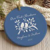 Tortelduifjes Eerste Kerstmis Ornament