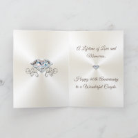 Tortelduifjes en Diamant 60e Jubileum Kaart