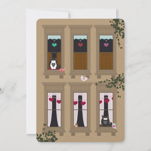 Tortelduifjes en Katten Brownstone Windows Valenti (Voorkant)