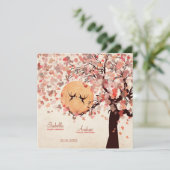 Tortelduifjes - Fall Wedding Kaart (Staand voorkant)