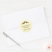 Tortelduifjes geel bruiloft gunst naam tag label (Envelop)