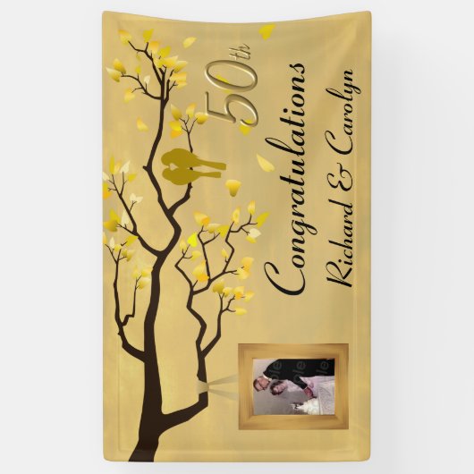 Tortelduifjes Golden Jubileum Banner (Verticaal)