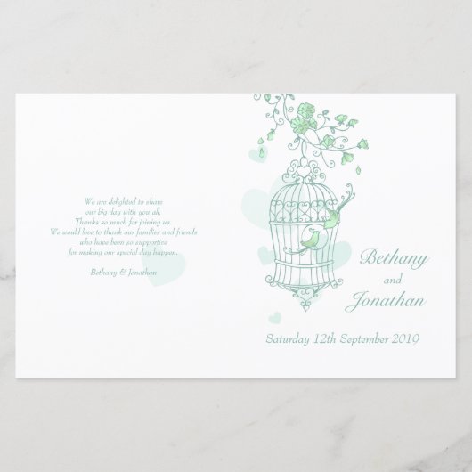 Tortelduifjes groen weddenschap (Voorkant)