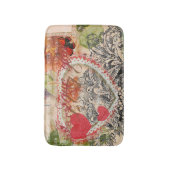 Tortelduifjes Hart Rode Kunst Collage Badmat (Voorkant Verticaal)