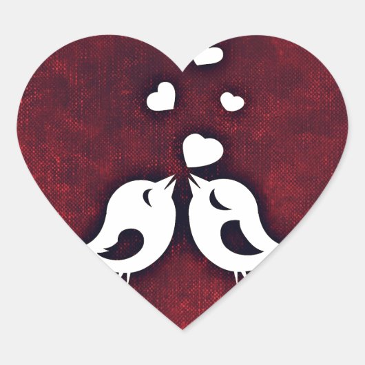 Tortelduifjes Hart Sticker (Voorkant)