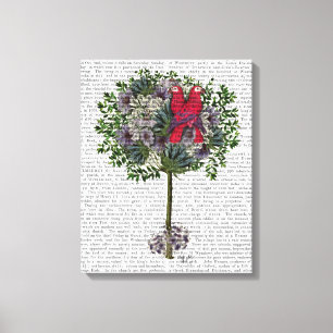 Tortelduifjes in een boom canvas afdruk