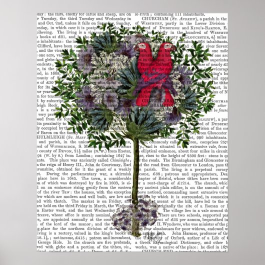 Tortelduifjes in een boom poster (Voorkant)