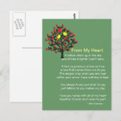 Tortelduifjes kaart met gedicht (Voorkant / Achterkant)