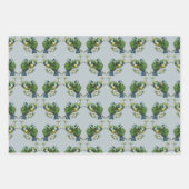 Tortelduifjes kerstpapier inpakpapier vel (Voorkant 3)