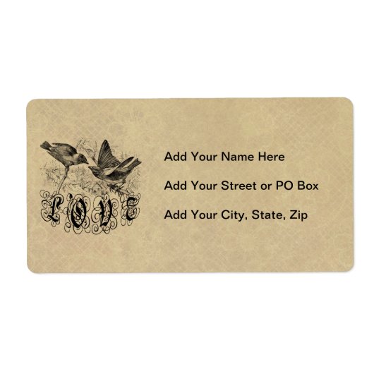 Tortelduifjes kleding en geschenken Etiket (Voorkant)