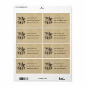 Tortelduifjes kleding en geschenken Etiket (Full Sheet)