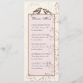 Tortelduifjes 'n kant - Menu of Wedding Invitation (Voorkant)