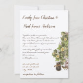 Tortelduifjes Nesting Aqua Blue Font Wedding Kaart (Voorkant)