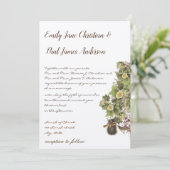 Tortelduifjes Nesting Aqua Blue Font Wedding Kaart (Staand voorkant)