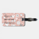 Tortelduifjes patroon bagagelabel (Achterkant horizontaal)