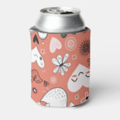 Tortelduifjes patroon blikjeskoeler (Blikje Achterkant)