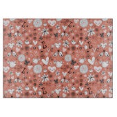 Tortelduifjes patroon snijplank (Voorkant)