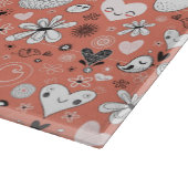 Tortelduifjes patroon snijplank (Hoek)