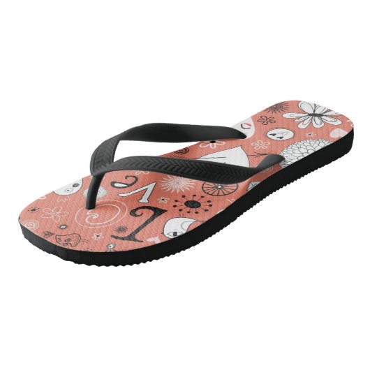 Tortelduifjes patroon teenslippers (Schuin)