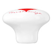 Tortelduifjes Penguin Couple Red Heart Thunder_Cov Keramische Knop (Zijkant)