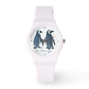 Tortelduifjes Penguin Couple Thunder_Cove Horloge