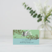 Tortelduifjes RSVP-achtergrondkleur wijzigen Informatiekaartje (Staand voorkant)