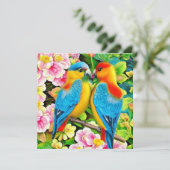 Tortelduifjes Schitterende kleur Kaart (Staand voorkant)