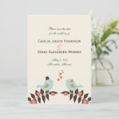 Tortelduifjes Sla de datumkaart op Save The Date (Staand voorkant)