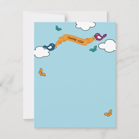 Tortelduifjes strip - Hartelijk dank Bedankkaart (Voorkant)