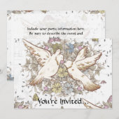  Tortelduifjes, twee witte doven Kaart (Voorkant / Achterkant)