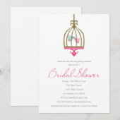 Tortelduifjes | Uitnodiging voor bruidsdouche (Voorkant / Achterkant)