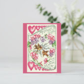 Tortelduifjes  Valentijnsdag Briefkaart (Staand voorkant)